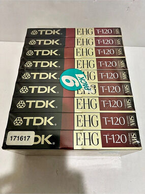 TDK E-HG T-120 VHS Video Cassette 9-Pack